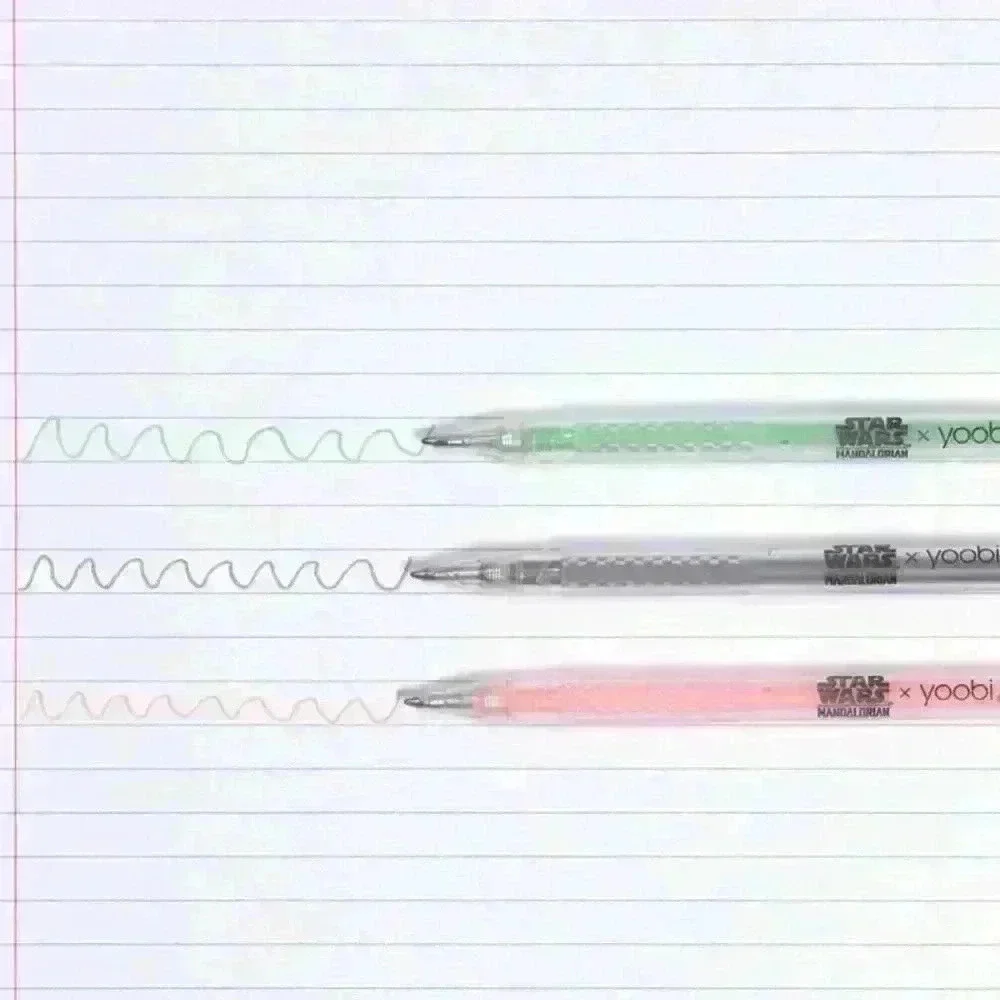 Star Wars 3Pack Gel Pen Set Yoda Chewbacca Darth Vader Disney Yoobi